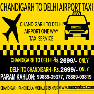 Chandigarh to Delhi Airport One Way Taxi Service